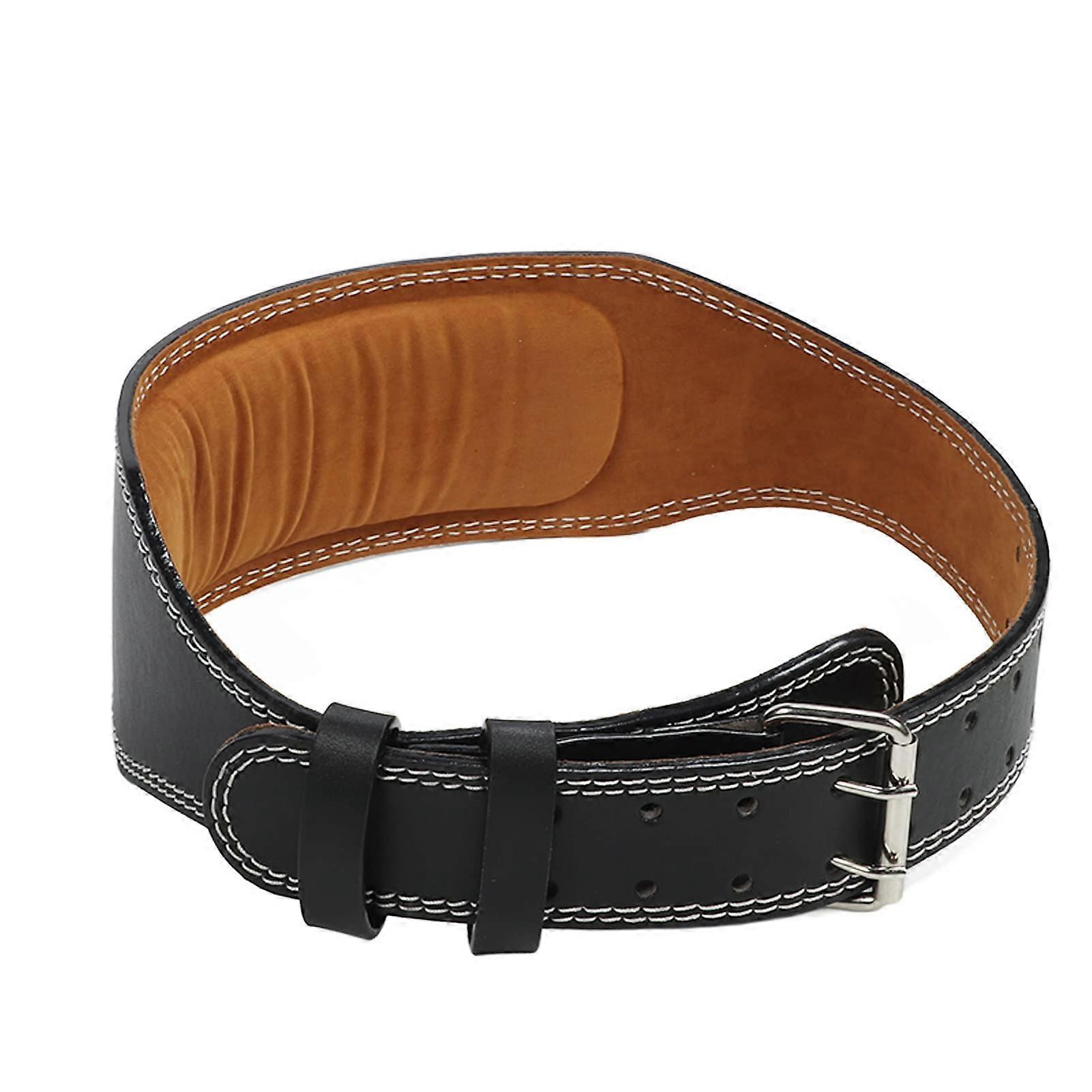 Weight Lifting Belt Leather Weight Lifting Belt for Men Gym Weight Belt Lumbar Back Support Powerlifting Weightlifting Squats Exercise (S)