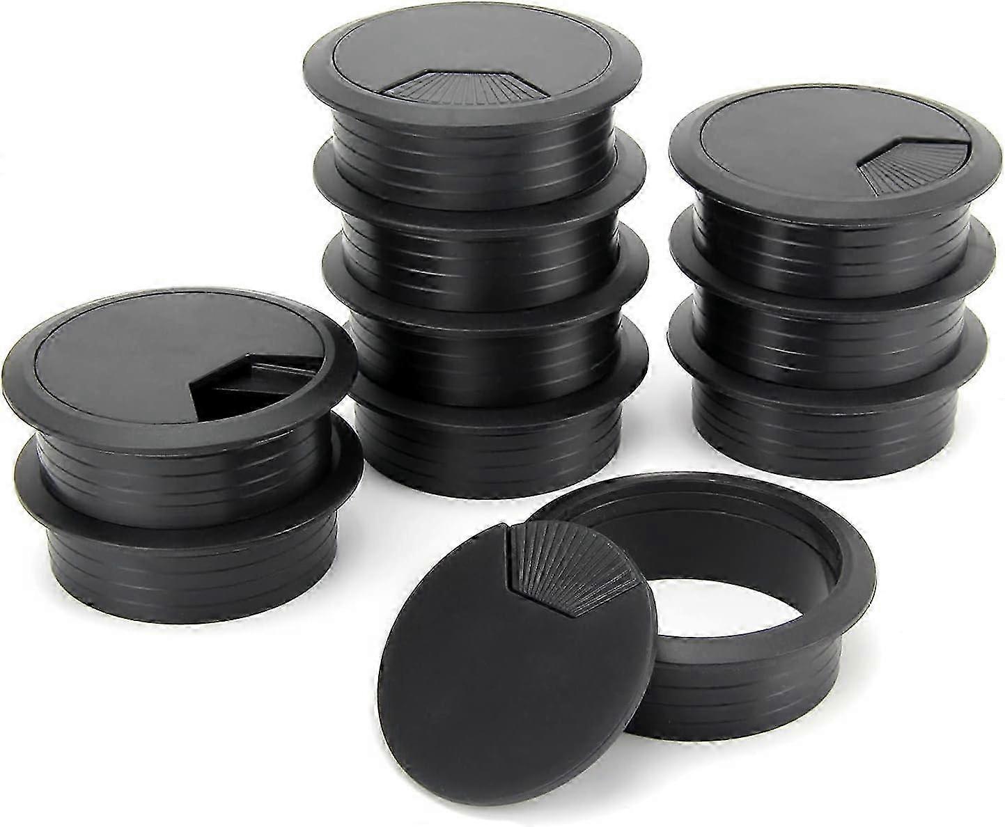 10 Pieces Round Recessed Desk Cable Grommets, Plastic Cable Grommets for Desk, Table & Worktop 2025