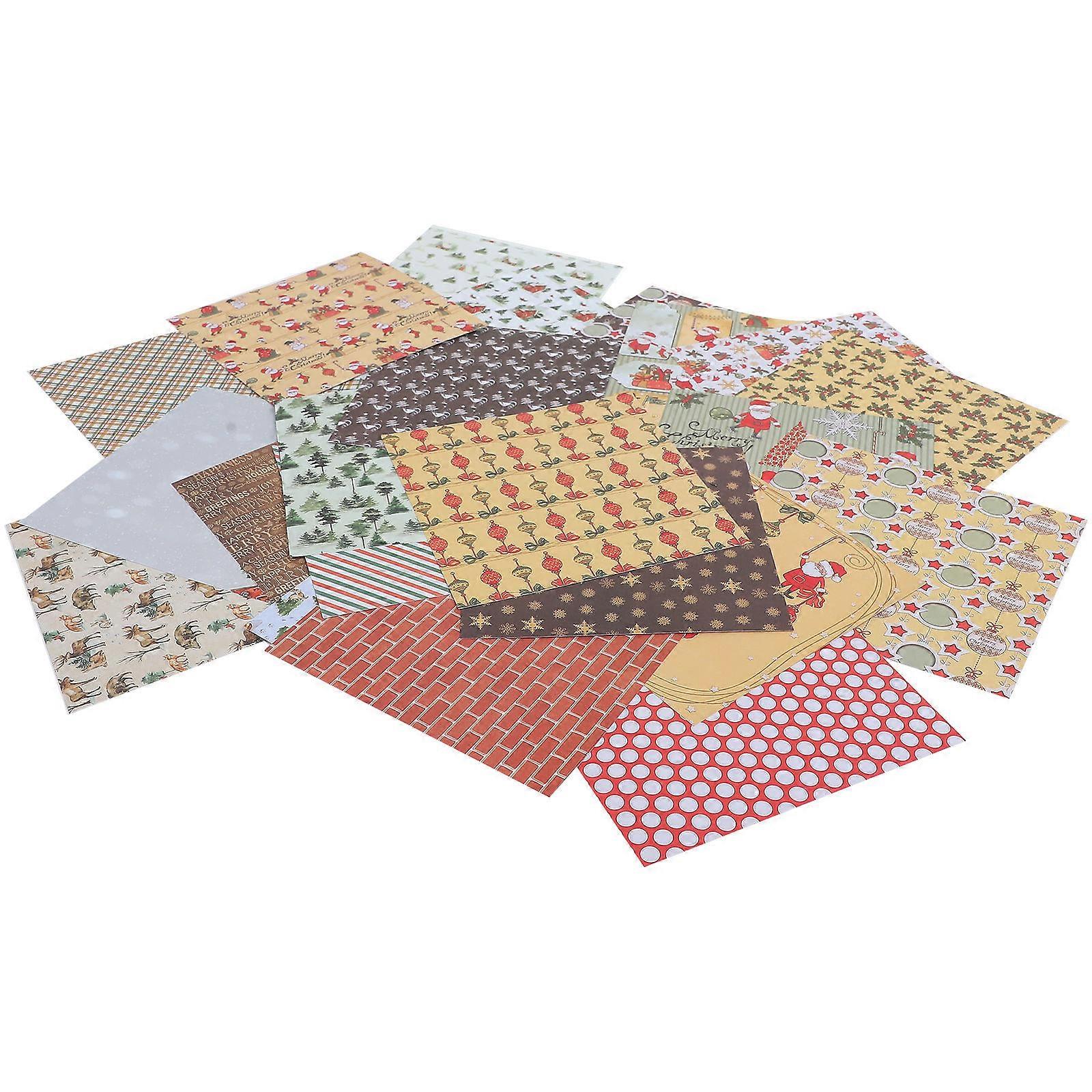 Paper For Scrapbooking Diy Supplies Christmas Craft Projects Assorted Color 6 Inch Square Elegant Design 24 Sheets