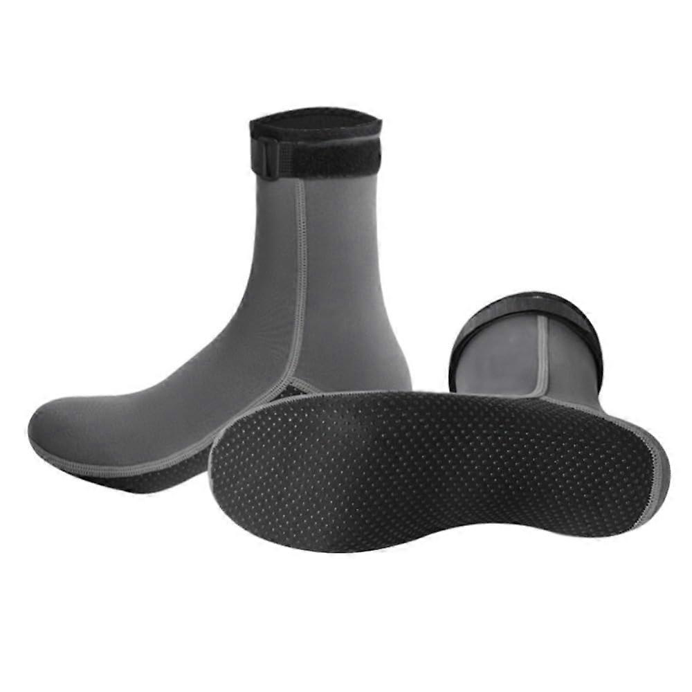 Thermal diving socks – 3 mm neoprene with nonslip sole for snorkeling/swimming XL gray