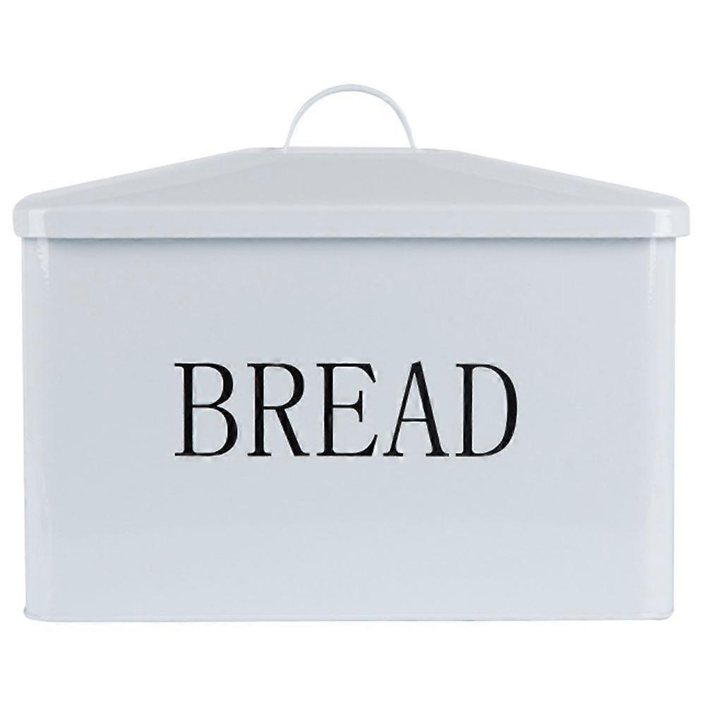 Storage Container For Bread Kitchen Iron Storage Case Sealable Housewives 34.2x26.5cm White 1Pack