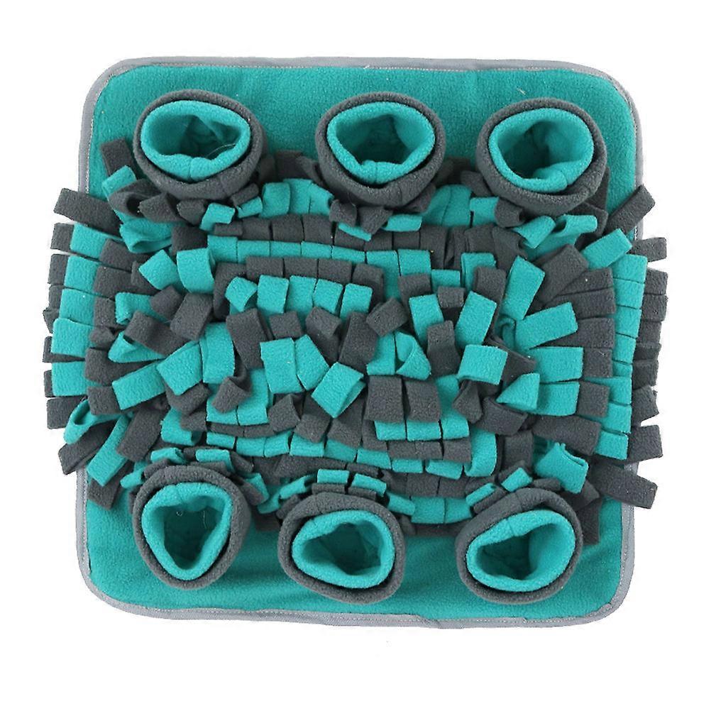 Pet Feeding Blanket Sniffing Training Mat Polyester Material 42X43CM Green 1Pc