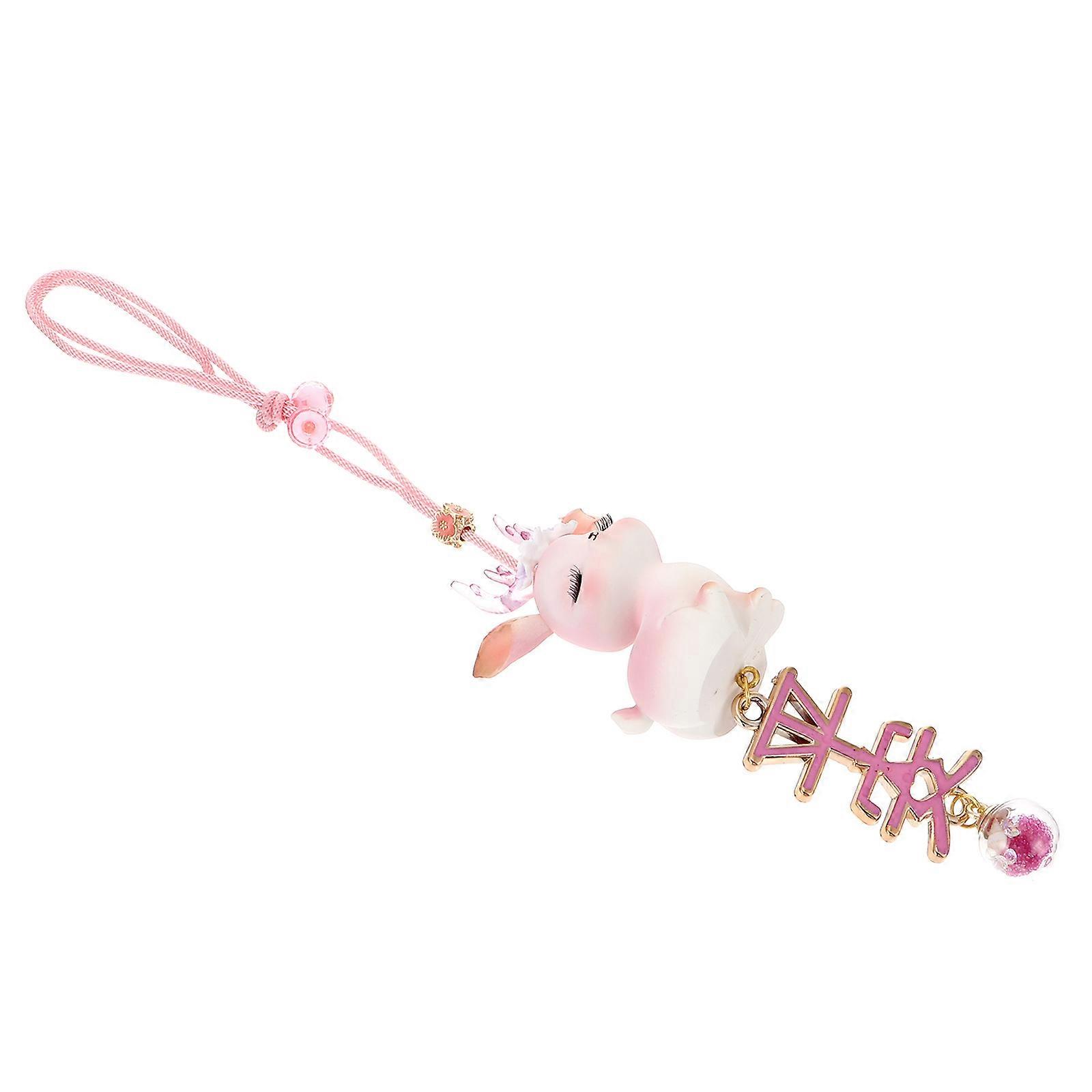 Lovely Deer Shape Car Hanging Adornment for Decor Made of Resin and Zinc Alloy 1pc
