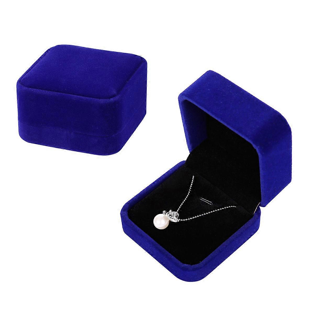 Watch Storage Box Jewelry Organizer Travel Flocking Cloth Protection For Dressing Table Use Royal .00x7.00x4.00CM 1Pack