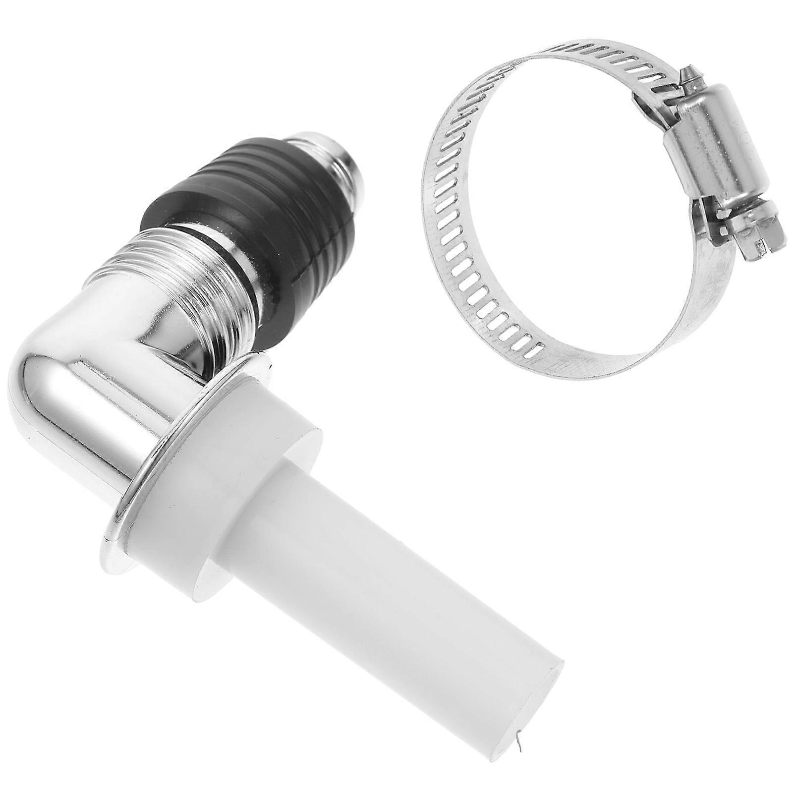 Washing Machine Drain Hose Connector ABS Silver for Faucet with Leakproof Design and Hose Clamp