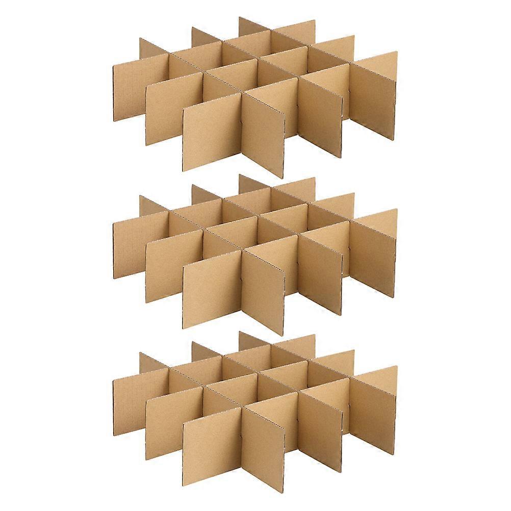 Glass Divider Kits Glass Dividers For Moving Boxes Cardboard Dish Packing Moving Boxes Protection Khaki 18Pcs