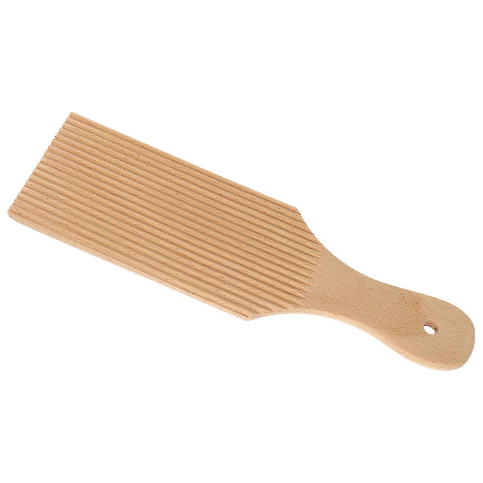 Household Gnocchi Board Wood Pasta Board Pasta Making Stable Grip Log Color 1Pack