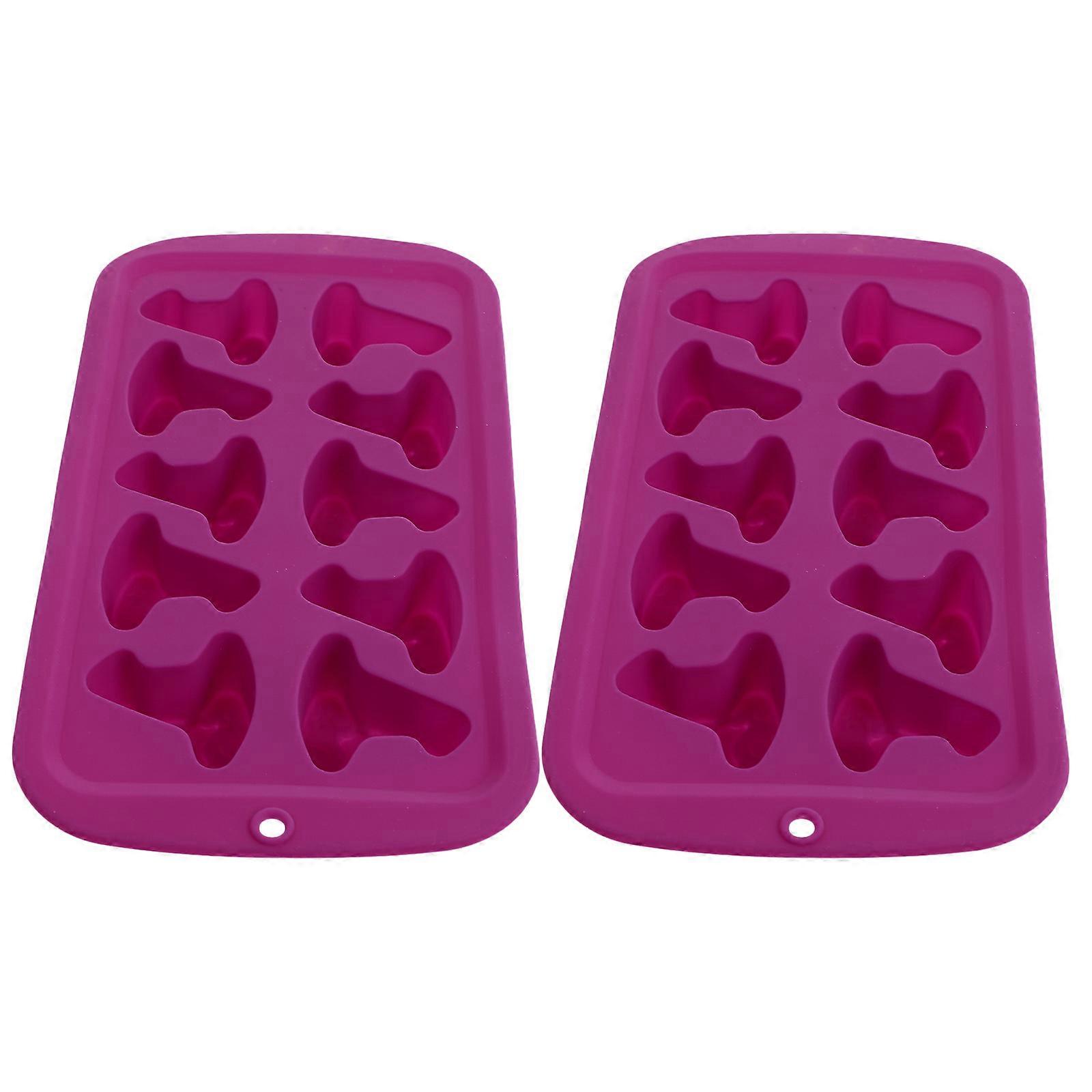 2pcs Purple Halloween Wizard Hat Silicone Moulds for Candy & Chocolate DIY Baking Accessories Easy to Demould Home Use