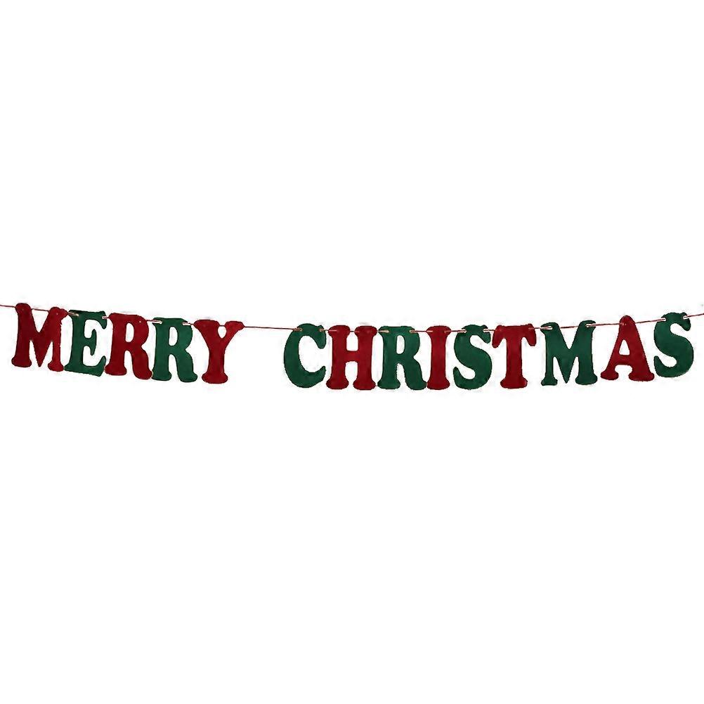 Bunting Banner for Party Felt Decoration Photo Props Christmas Style Multi Color 16 x 15cm 1Set