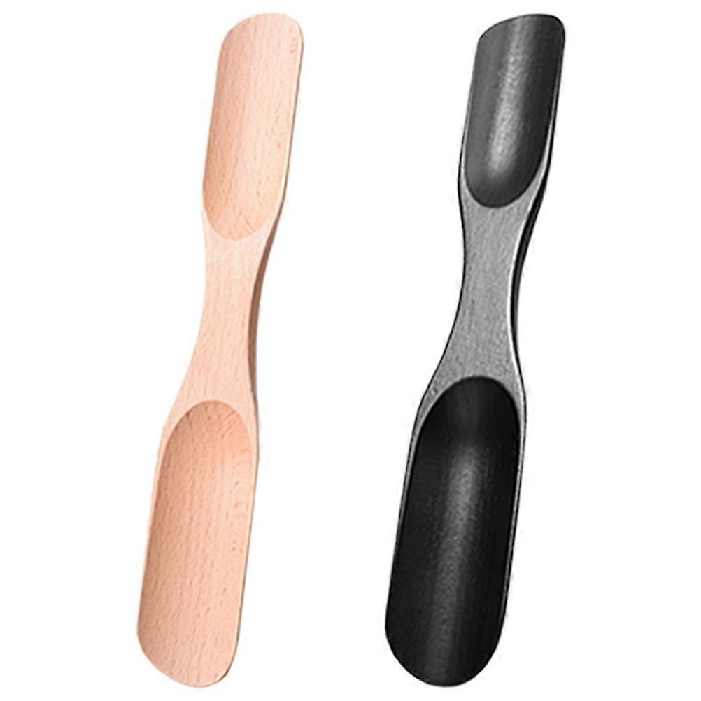 Seniors Shoe Horns Double-Headed Wood Shoe Lifting Tool for Unisex Daily Use 2Pcs