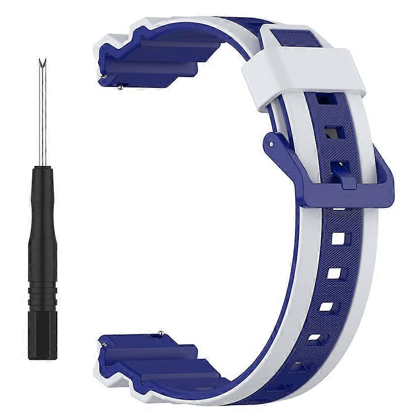 Silicone Watch Strap 16MM Kids Watch Silicone Band for Whizkid 2Pro (Mecha Blue)