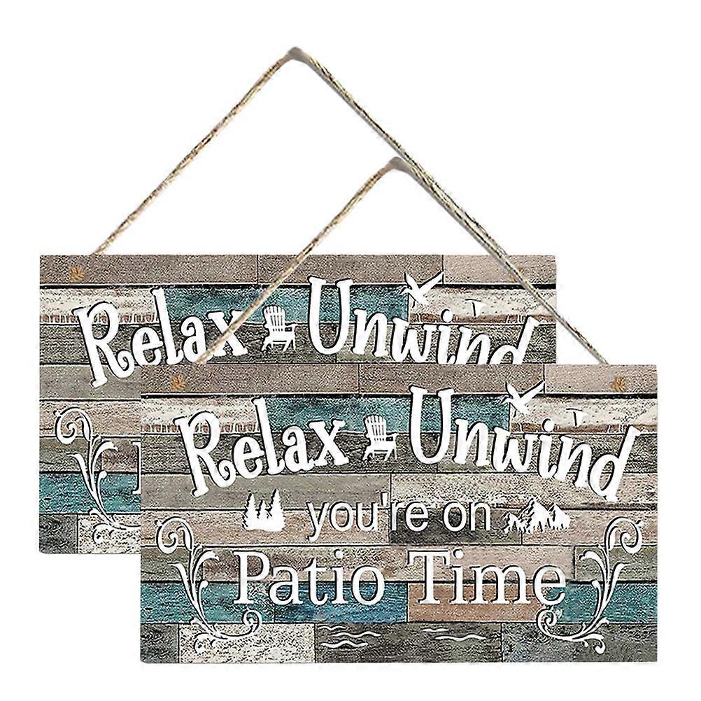 Decorative Hanging Plaque Home Decoration Rustic Style 2Pcs