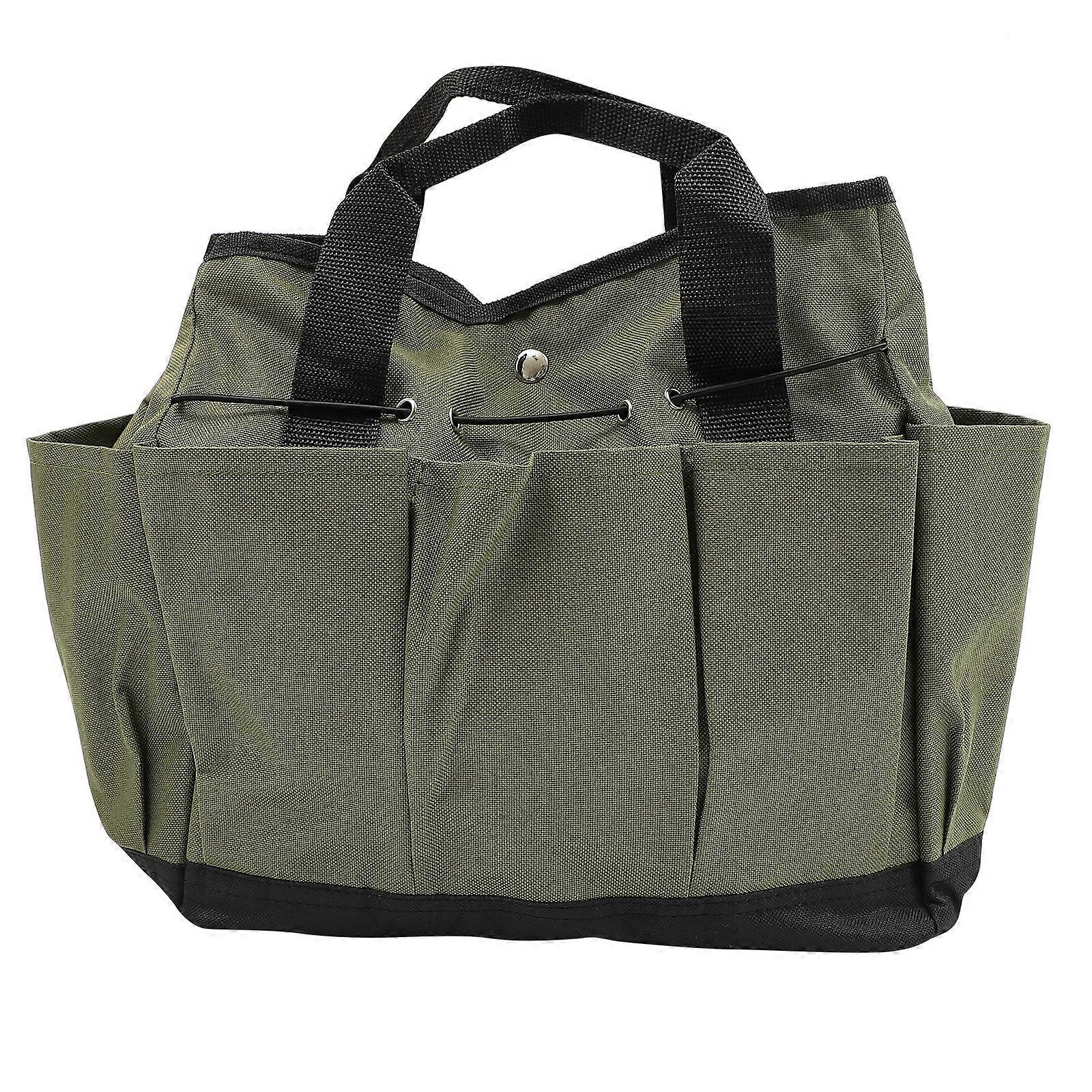 Durable Oxford Cloth Garden Tool Storage Bag with Multi Pockets, Portable Handle and Practical Design for Easy Organization
