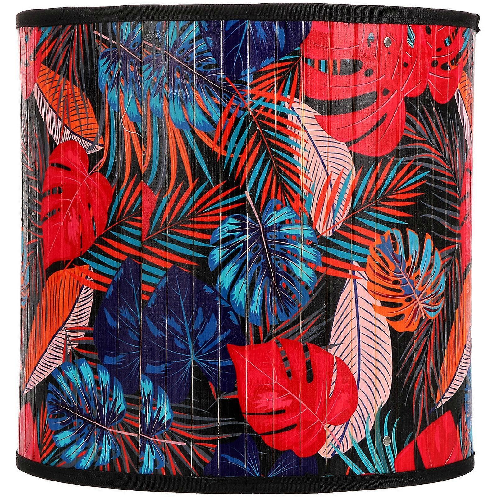 Boho Hanging Lampshade Bamboo Decorative Light Diffusion For Ceiling Lamp 30x20cm 1Set