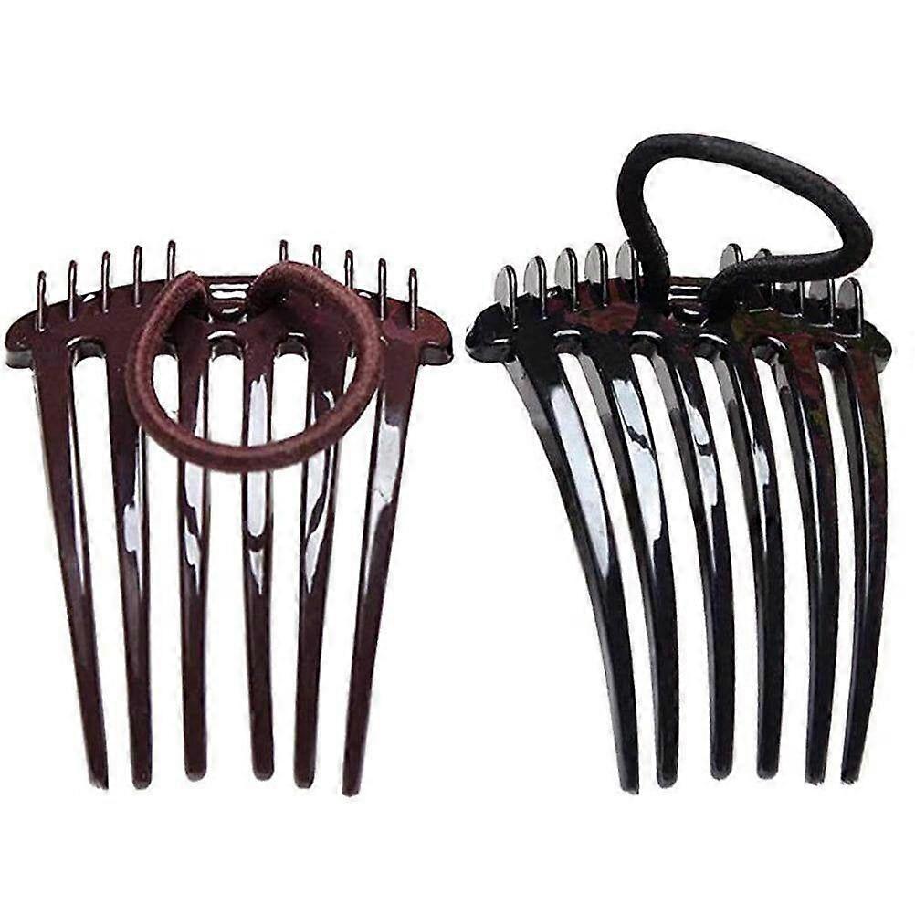 Ponytail Bump it UP Volume Inserts Combs Fluffy Hair Comb Hair Styling Tool with Elastic Band