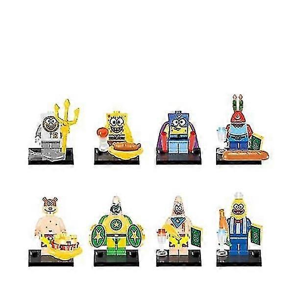 SpongeBob Building Block Minifigure Patrick Star Sandy Mr. Krabs Building Block for Children