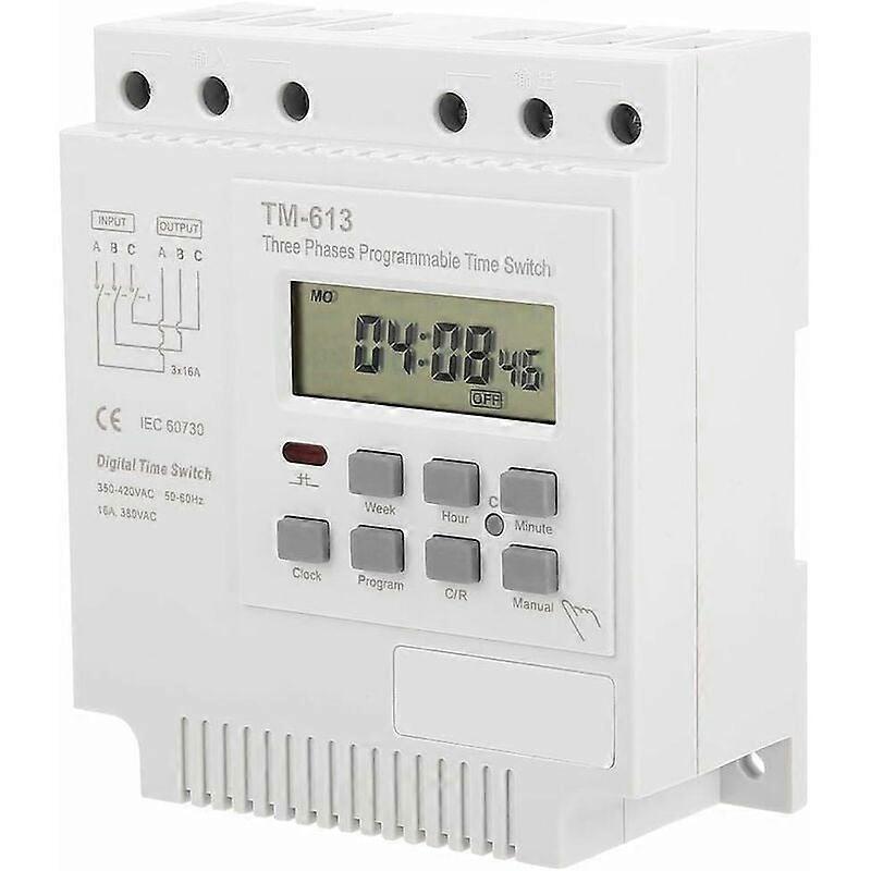 Programmable Timer - 380V Timer TM-163 Timer Switch for 350v-420vAC Three Phase Motor