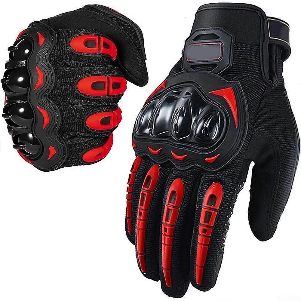 Abrasionresistant motorcycle gloves, ideal for riders who seek comfort and control, size XL, red