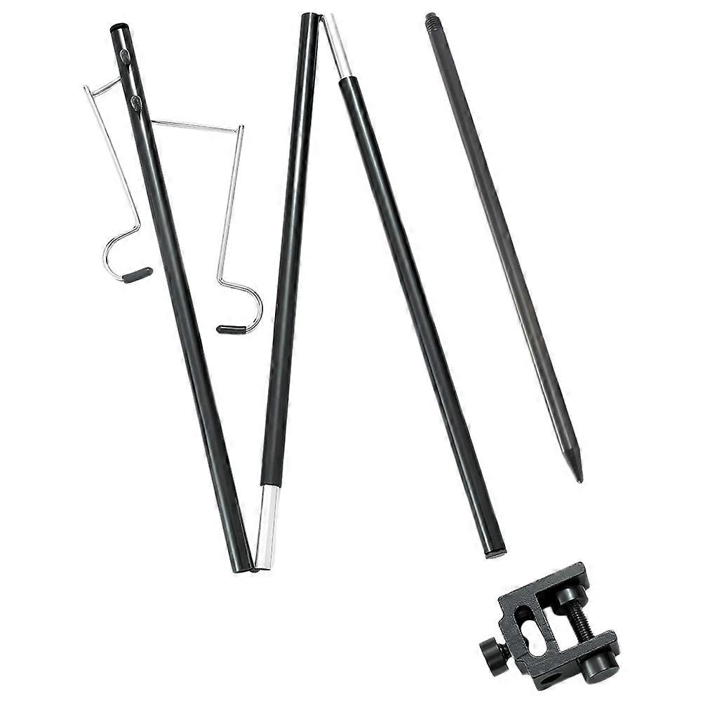 Bracket Camping Light Lamp Stand Portable Foldable Mini Lamp Stand for Outdoor Enthusiasts Black 1Set