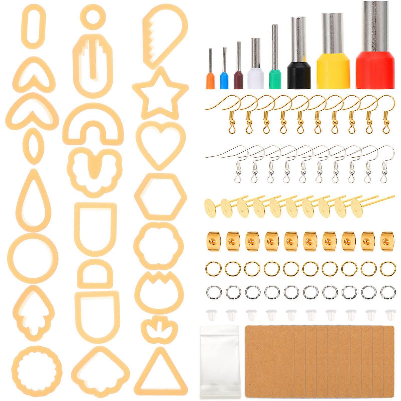 1 Set Hollow Clay Earring Cutters for Polymer Clay Jewelry Making – DIY Tools for Unique Earring Designs, Easy to Use Molds for Beginners &