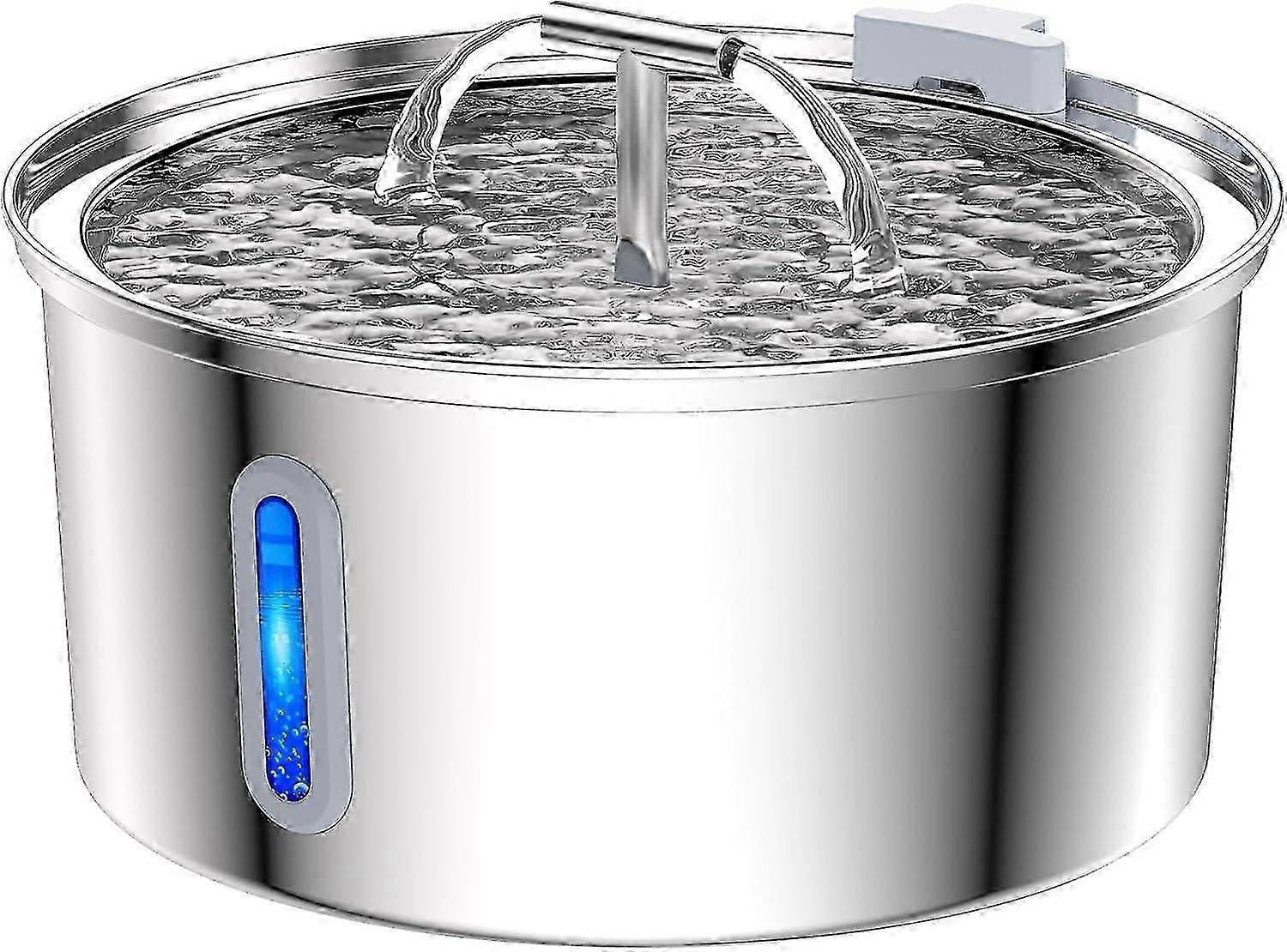 Fontaine automatique pour chat distributeur d’eau pour chien 108oz/3.2l avec système de filtration LED