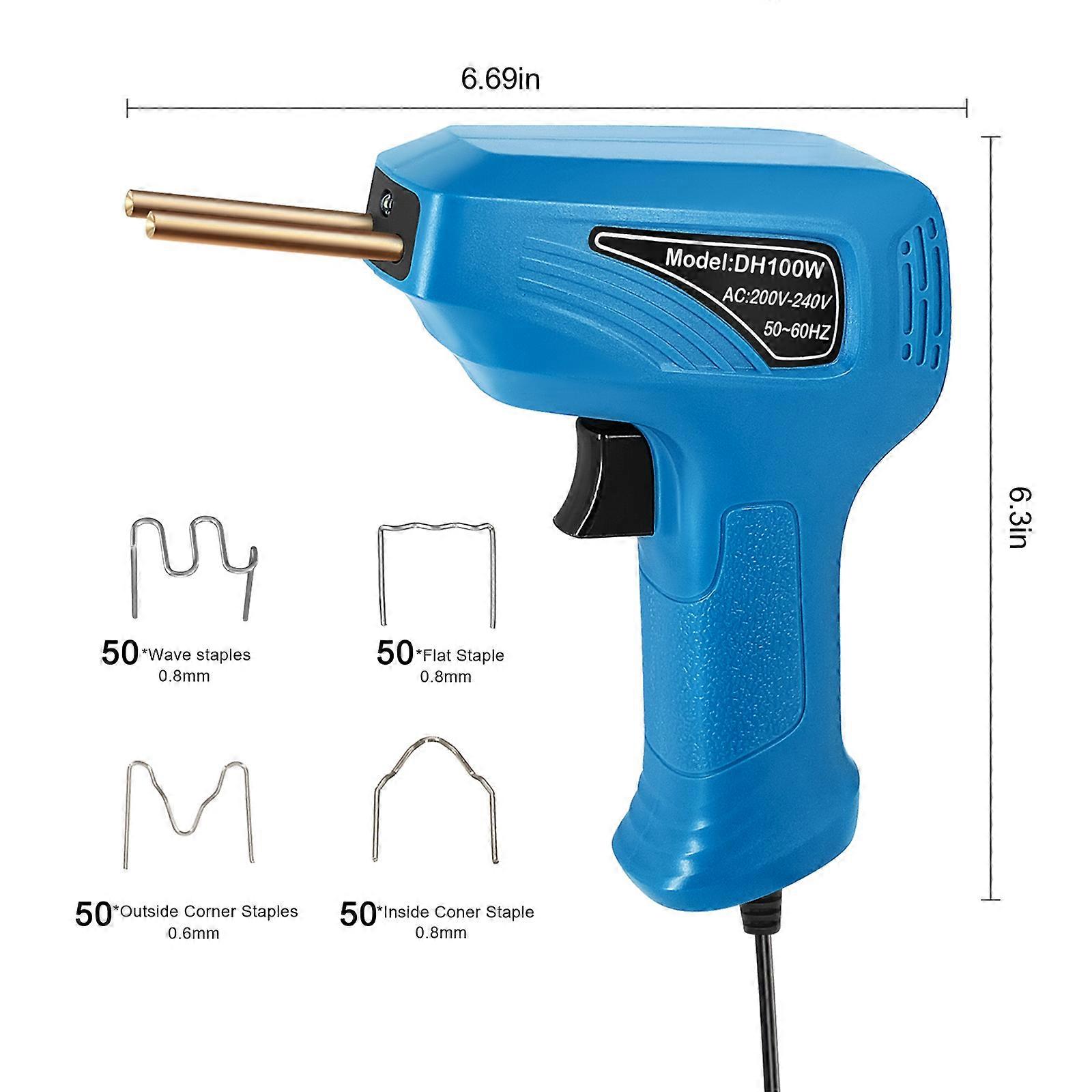 Portable Handheld Plastics Welding Machine Panel Crack Repairs Kit Thermal Cutting Hot Stapler Plastics Repairing Tool Set with LED Light