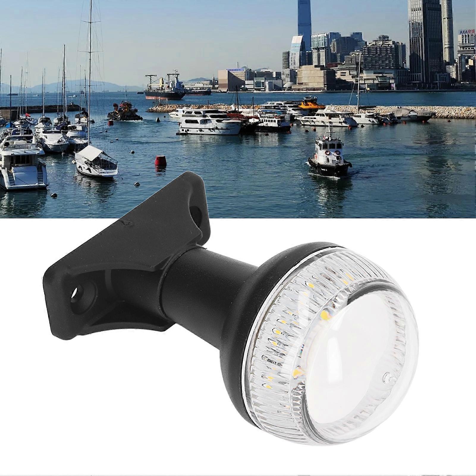 Lumière de poupe LED Lumière d’ancre marine pour la navigation en bateau 2NM Visibilité Highlight IP65 étanche 4 pouces DC12V