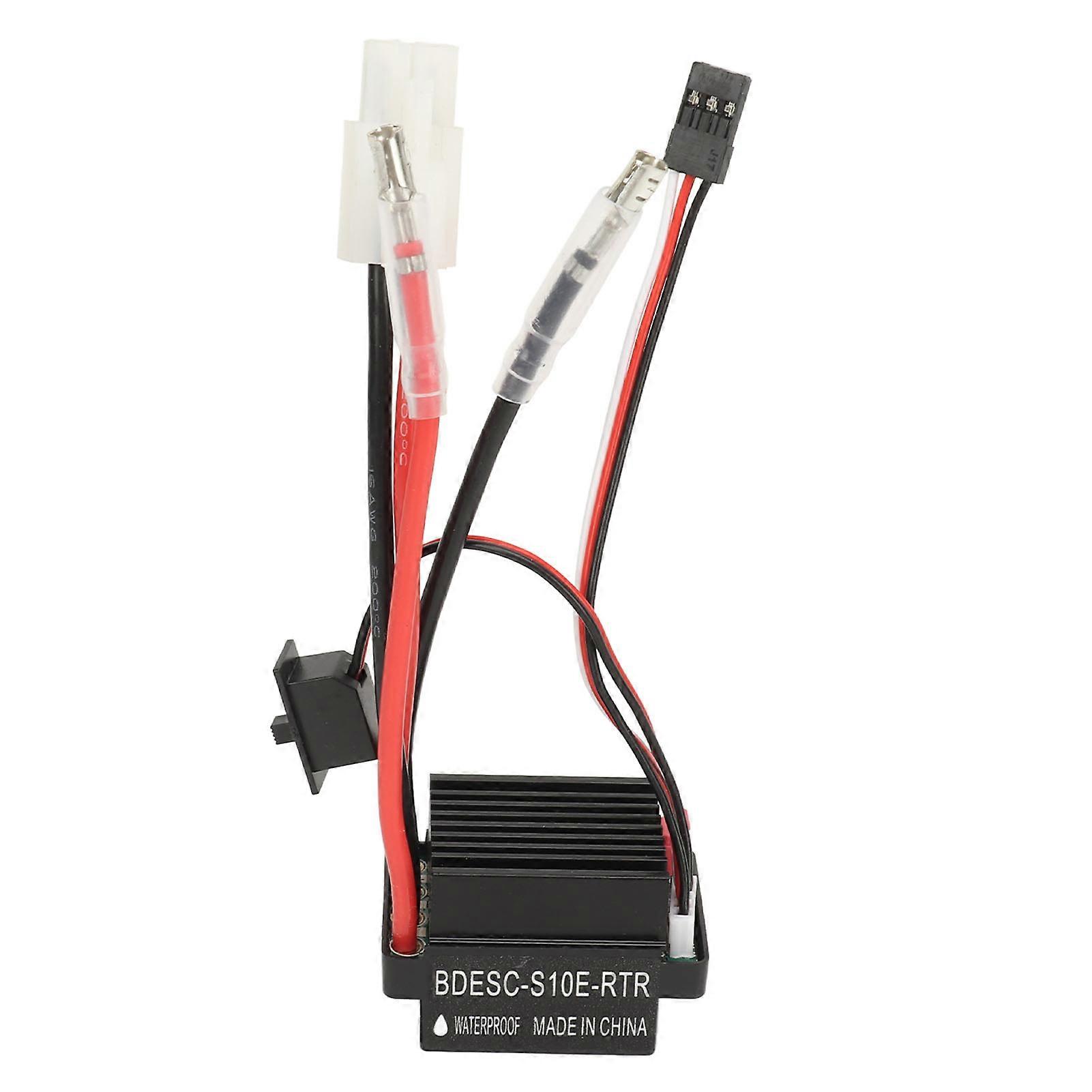 60A RC ESC Black Brushed Electronic Speed Controller Waterproof Heat Dissipation with BEC 5V 2A Output for RC Car Boat