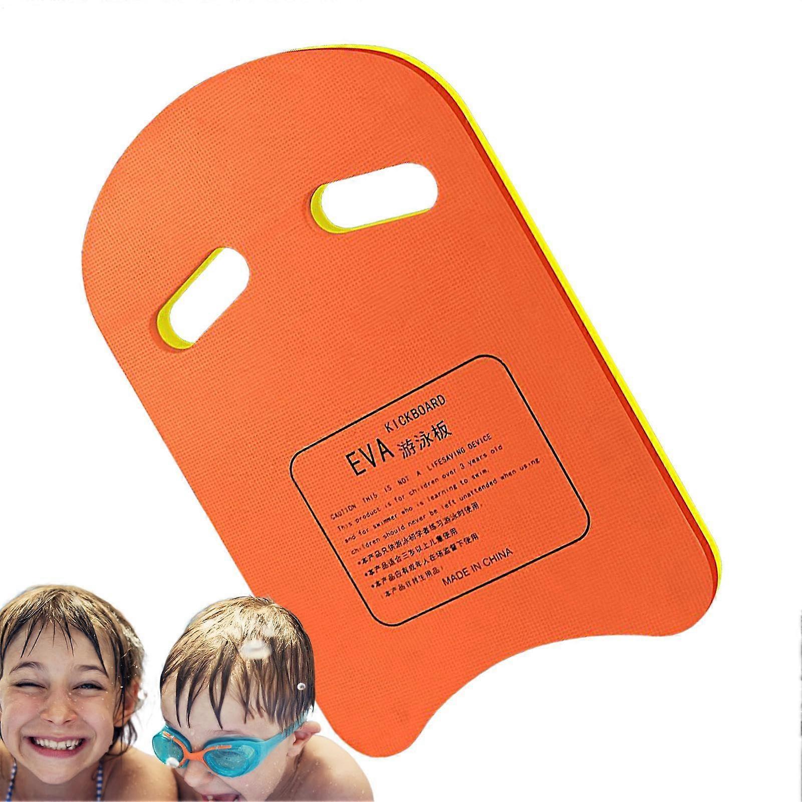 Swimming boards for children Safety board with nonslip surface Ushaped aid for pool training orange