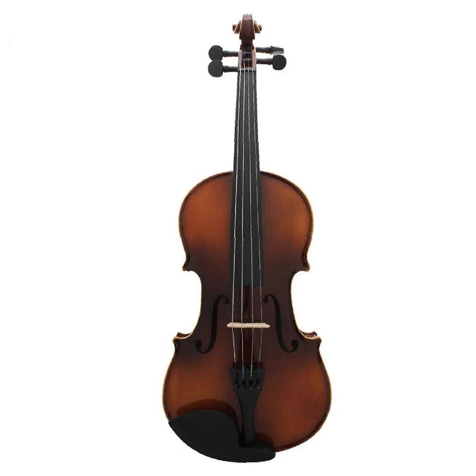 Beginner Acoustic Violin 4/4 and 3/4 Size Maple String Instrument with Bow and Case Music Accessory Set, SET1