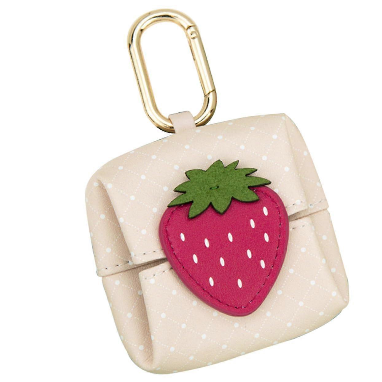 Creative Fruit Coin Wallet in Cartoon Design with Practical Hook Small Purse for Women Girls and Ideal as Earbuds Holder and Organizer