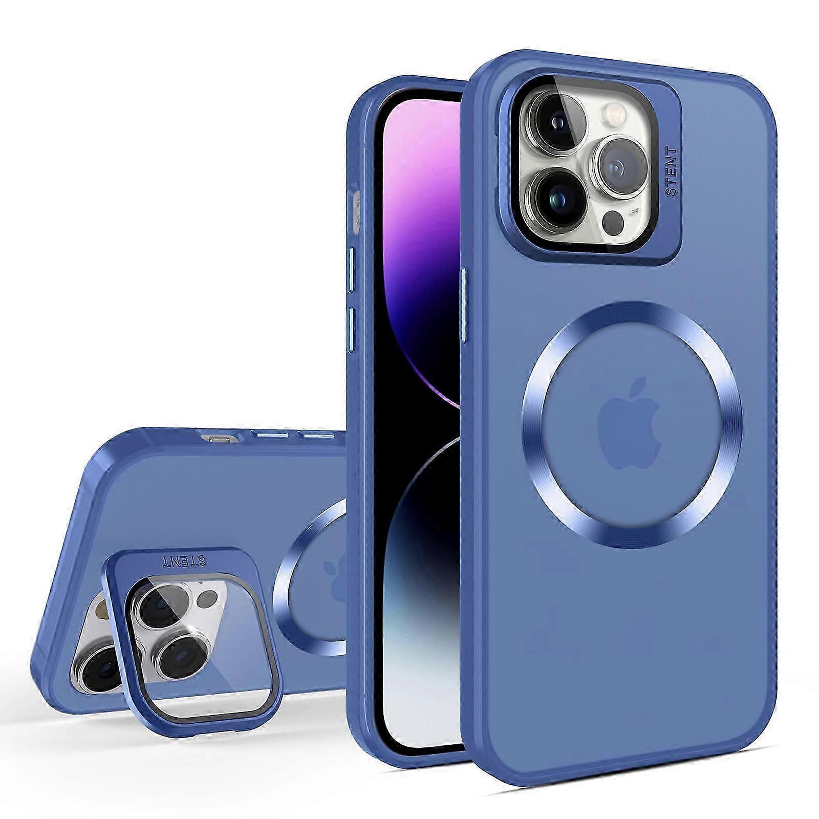 Magnetyczne etui z podpórką do iPhone'a 15 Pro Max/ 15 Ultra z podstawką pierścieniową, kompatybilne z wojskowym matowym etui MagSafe