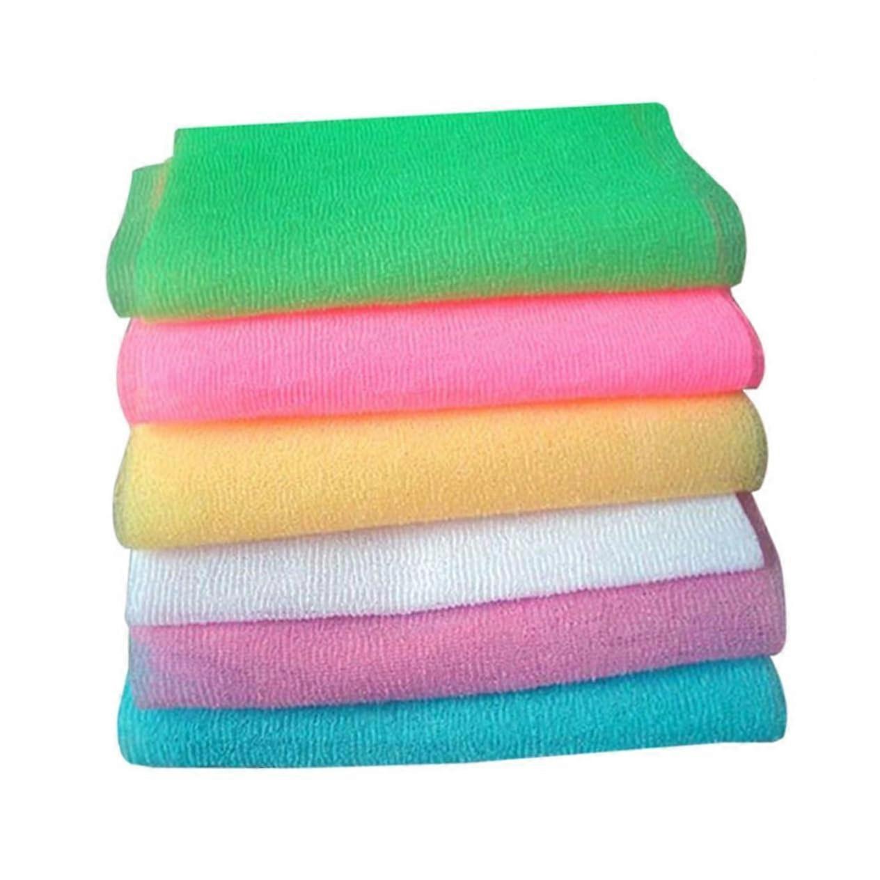 6 Pieces Long Shower Towel Piece Rubbing Towel for Effective Back Scrubbing for Daily Body Care Random Colors and Odorless