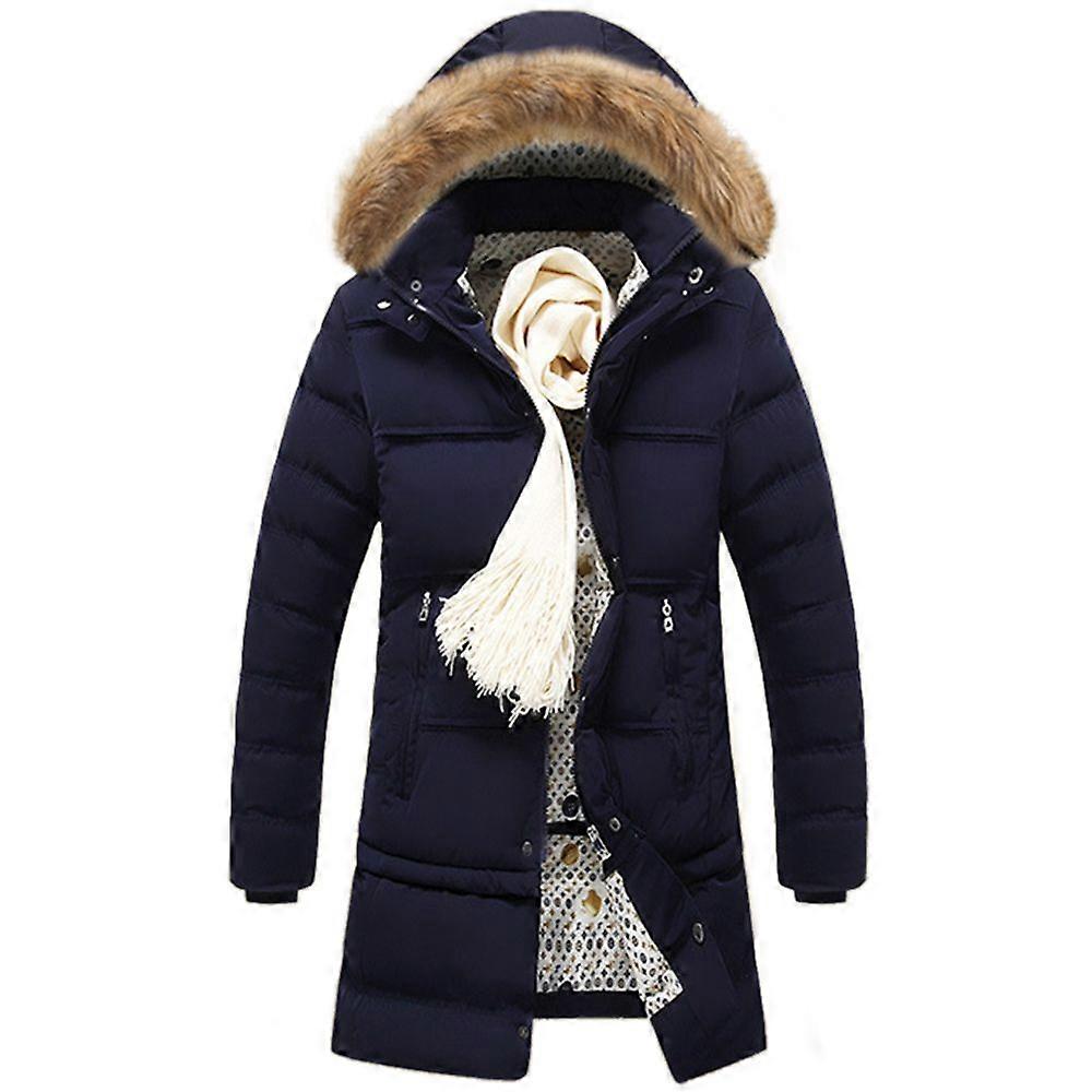 Man Cotton Coat Solid Color Hoodied Splicing
