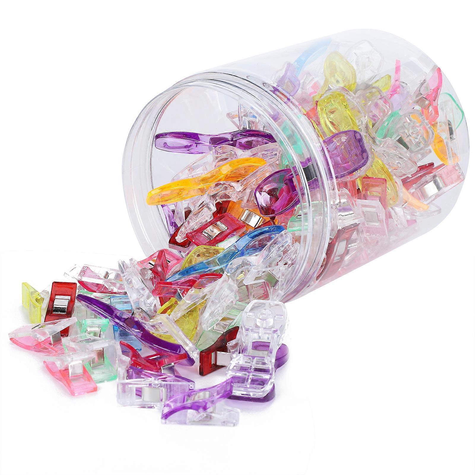 100Pcs Quilting Clips Plastic Small Colorful Hemming Clips PatchWork Sewing Accessories