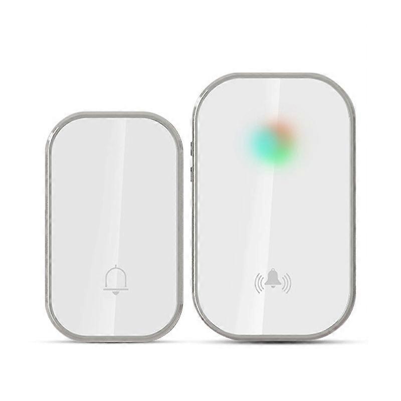 2 in 1 Remote Control Wireless Doorbell Silver - Silver
