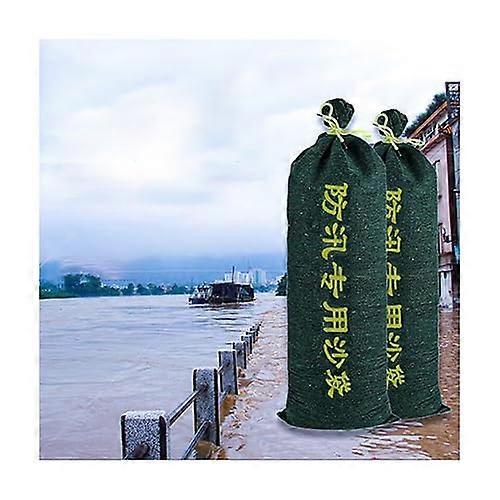 Hochwasserschutz Sandsack-Kit, Wiederverwendbare Notfall-Hochwasserhilfe, 25 x 50 cm, Grün, Hochwasser-Notversorgung