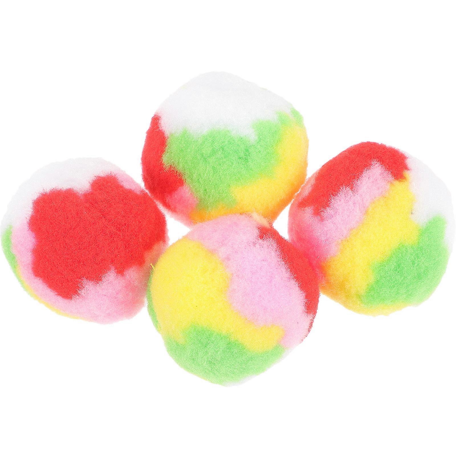 Soft Balls For Cats Stress Relief Exercise Round Assorted .5x4.5cm 4Pcs