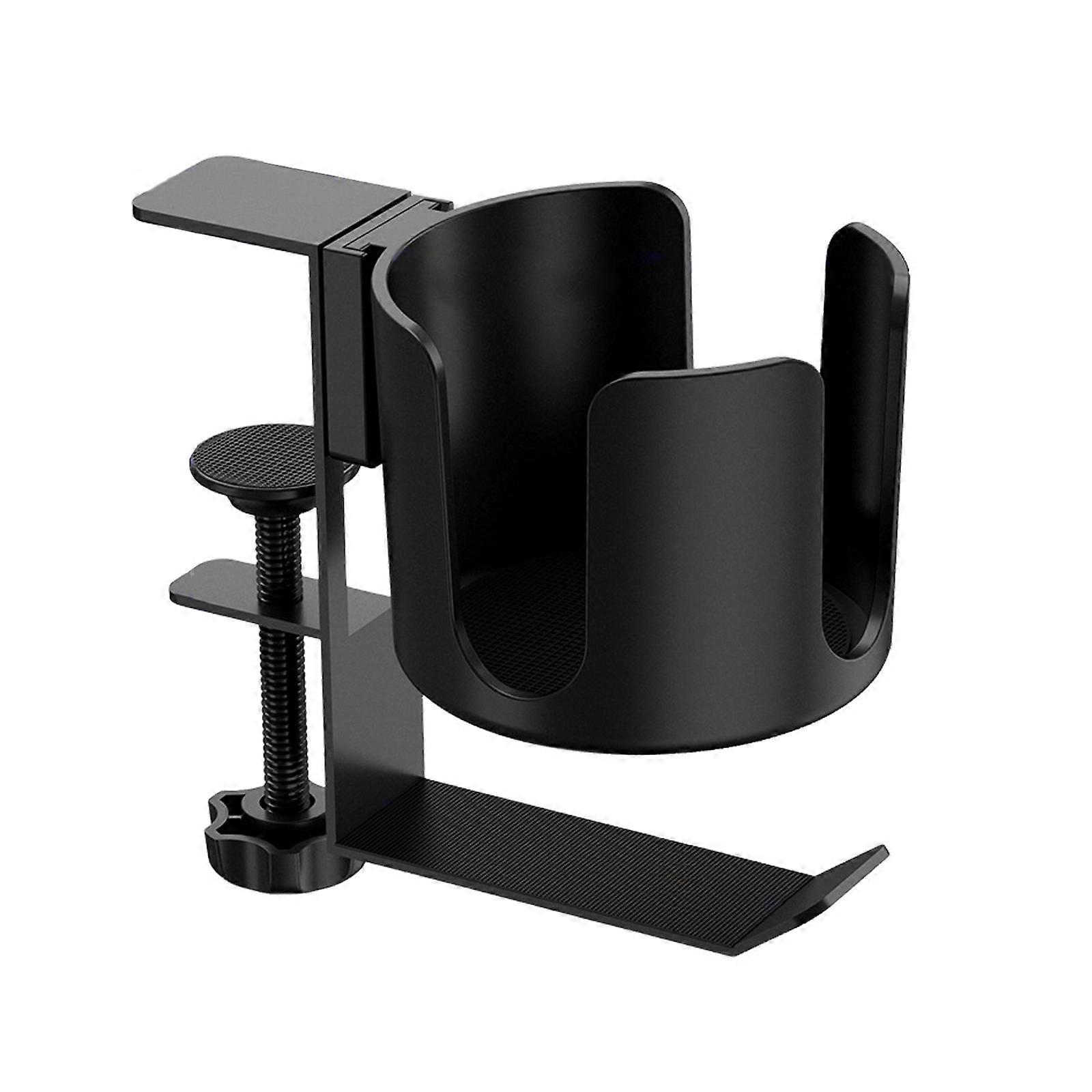 Adjustable Height Cup Mount With MultiPurpose Hook Clamp On Desk Accessory For Drinkware Headsets Key Storage Multicolor