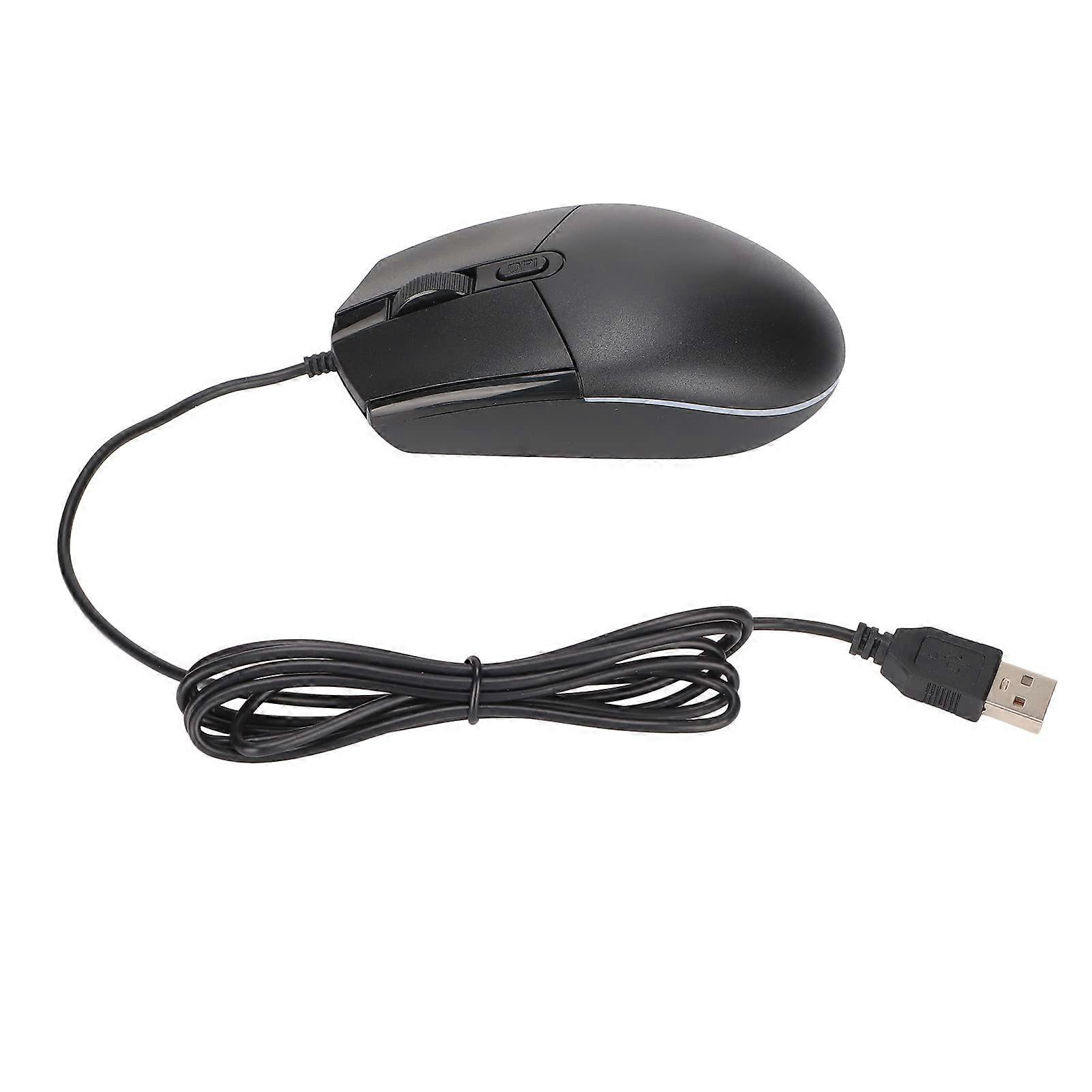 Wired RGB Gaming Mouse, Ergonomic Computer Mouse with RGB Backlight, 3 Levels Adjustable DPI Up to 1600, Portable Wired Mouse for Laptop Computer.