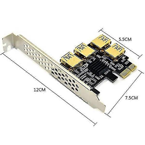 PCI Express 1x to 16x Powered Riser Card Adapter Card USB 3.0