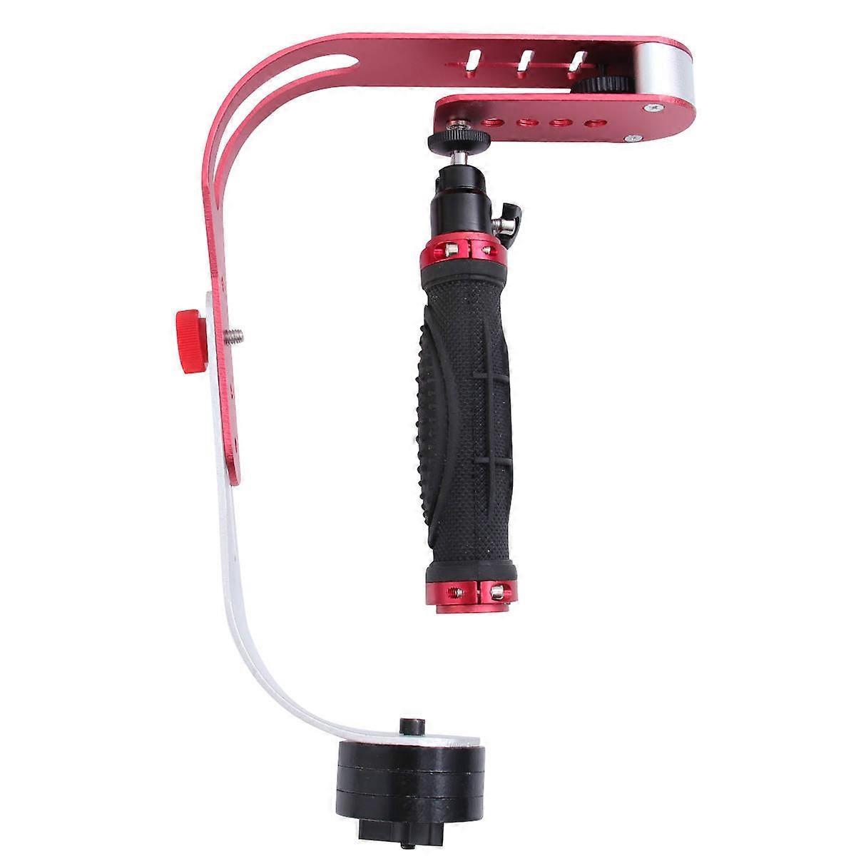 Red Handheld Camera Stabilizer for DSLR DV Videos with and Accurate Control Ideal for Traveling and Low Angle Shots
