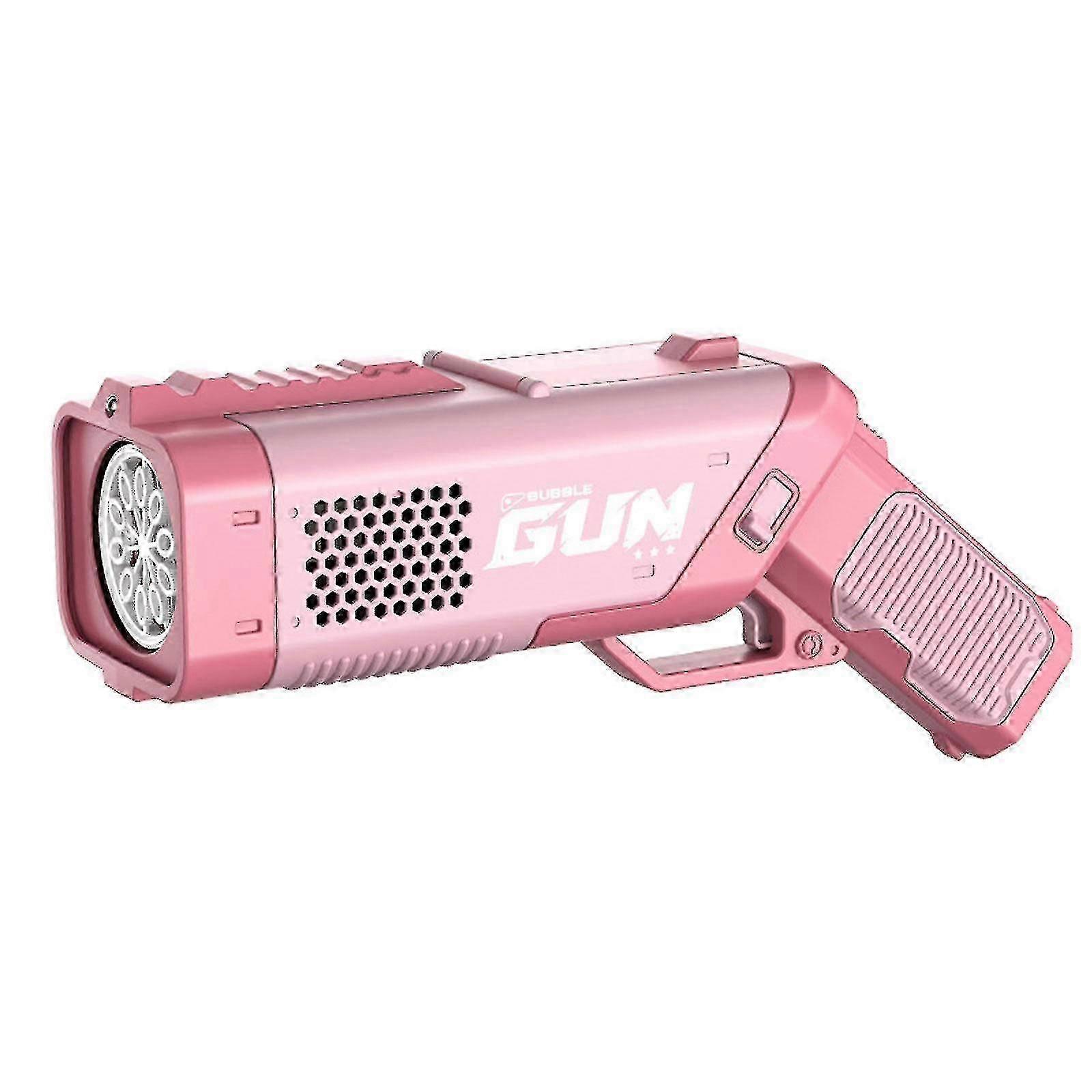 プロモーションバブルガンが50%オフ、3つのバブルソリューションを備えた自動バブルマシン、子供大人用女の子とB用の軽い音の10穴バブルブロワーおもちゃ
