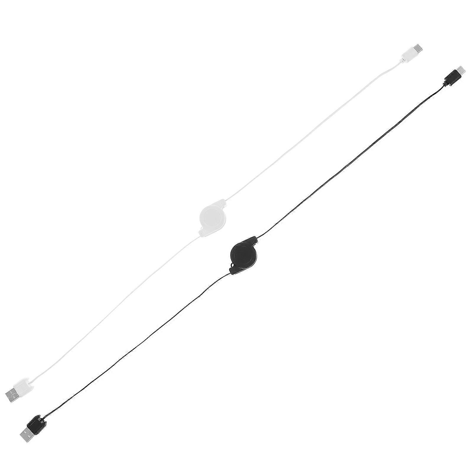 Type-C Charging Cord Flexible Design Charging Cable Travel Practical Copper 2Pcs