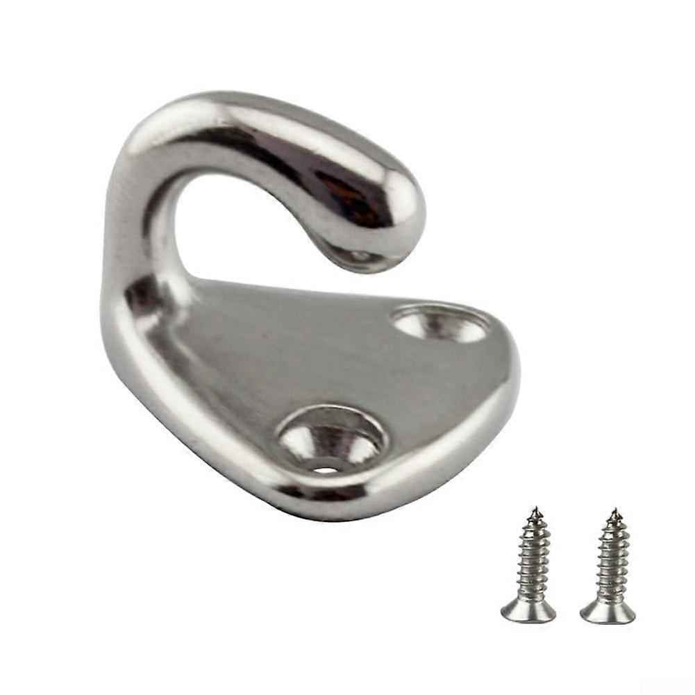 10 Durable 316 Stainless Steel Trailer Tarpaulin Hooks with Screws for Heavy-Duty Use and Secure Fastening