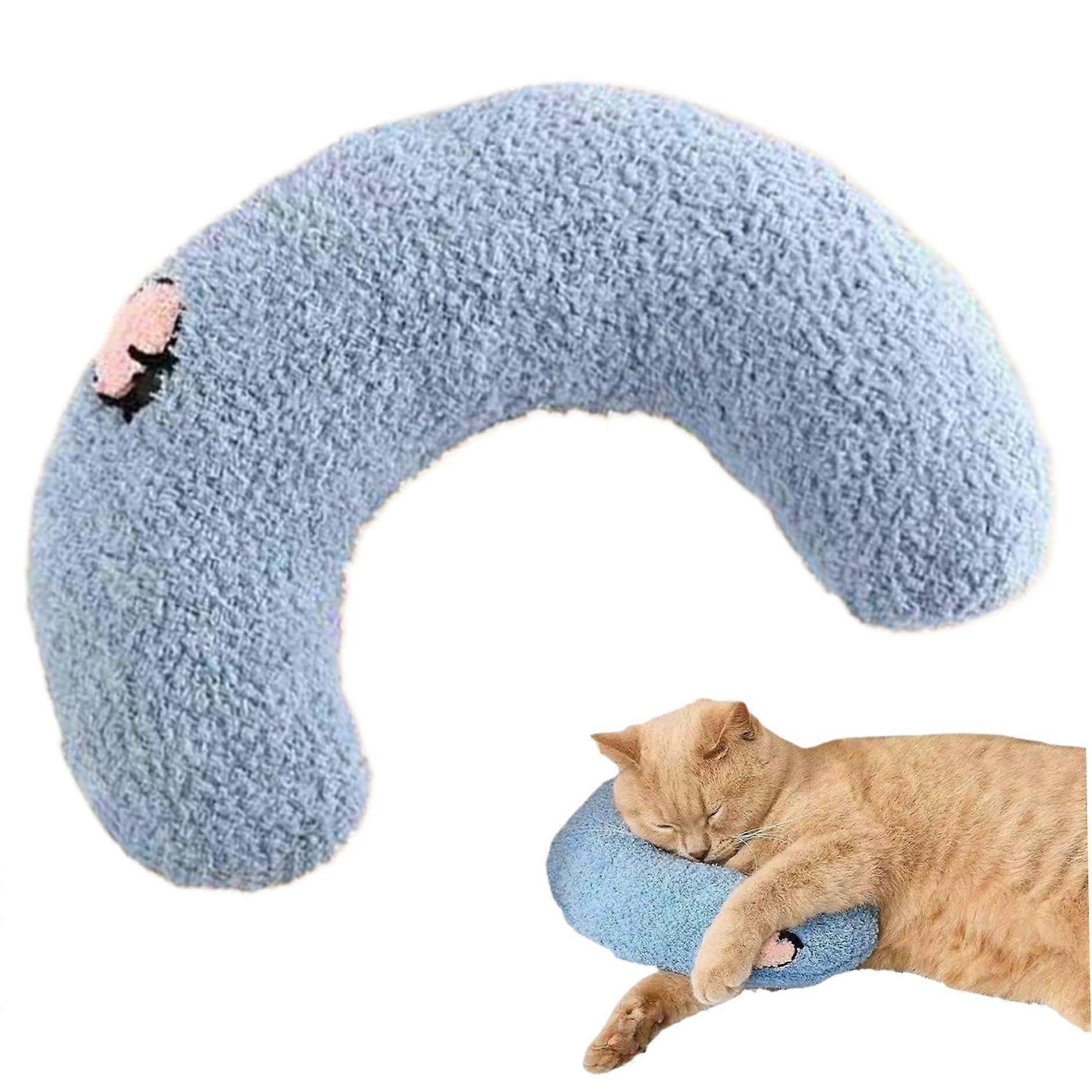 Dog Pillow U-Shape Calming Neck Pillow For Dogs, Soft Fluffy Support, Joint Relief, 10.63 x 6.69 x 2.36 Inches
