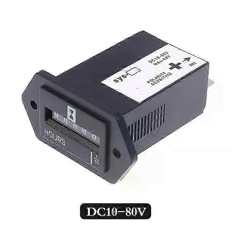 6 Digits 100-250V AC 10-80V DC Hour Meter Complete Sealed Quartz Timer Counter SYS-1 Lawn Mower Generator Industrial Timer