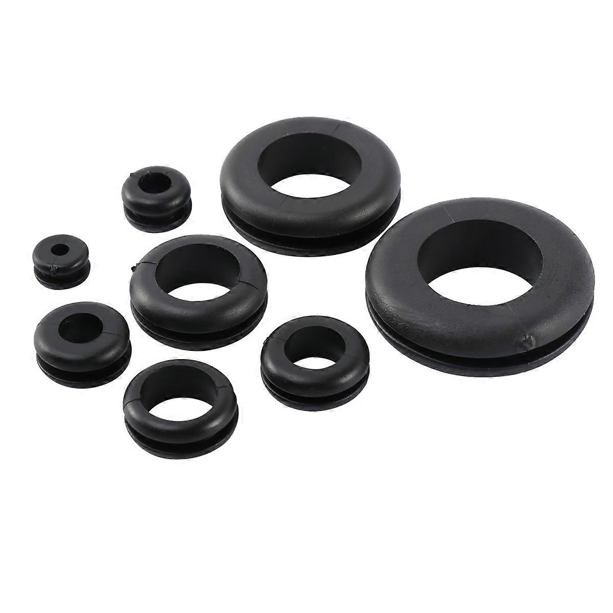 Black Rubber Grommet Set for Home Use Durable Insulating Cable Washer 180pcs M Size