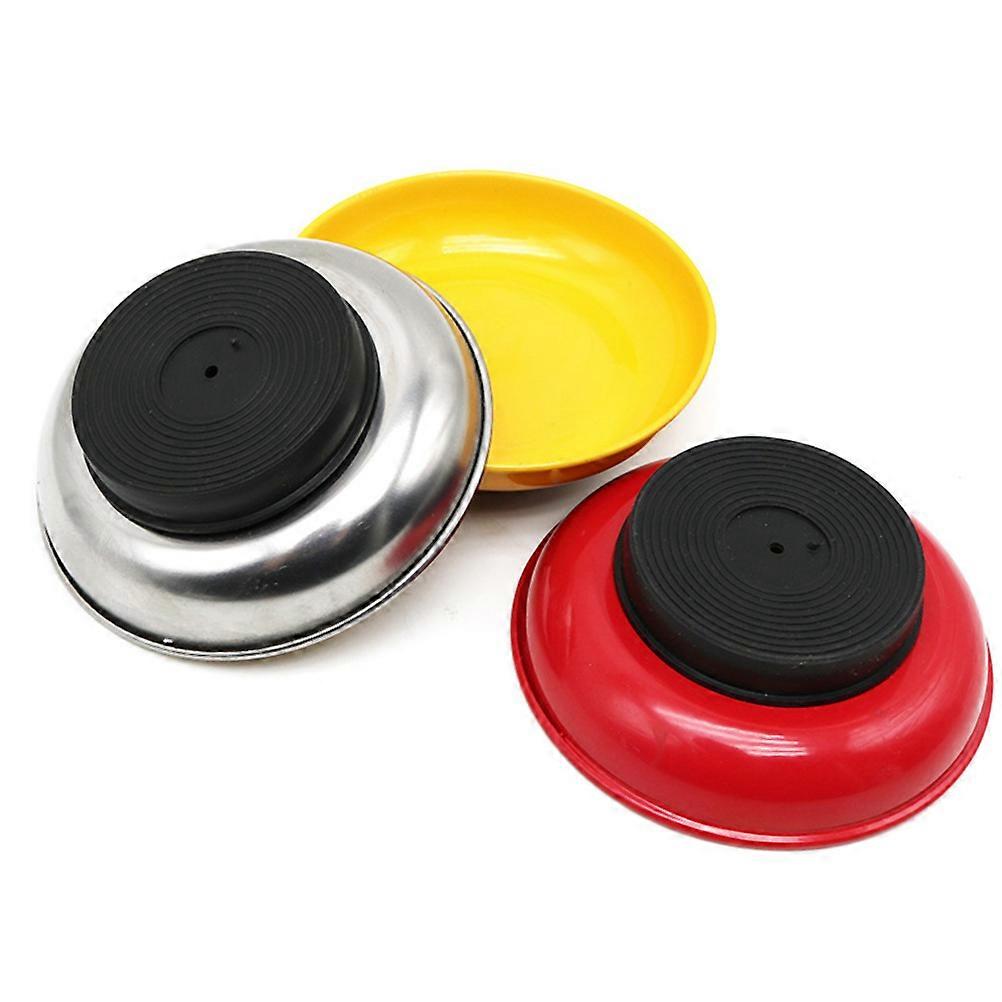 Magnetic Bowl for Car Use Made of Stainless Steel with Smooth Edge and Rubber Outsourcing 1 Piece