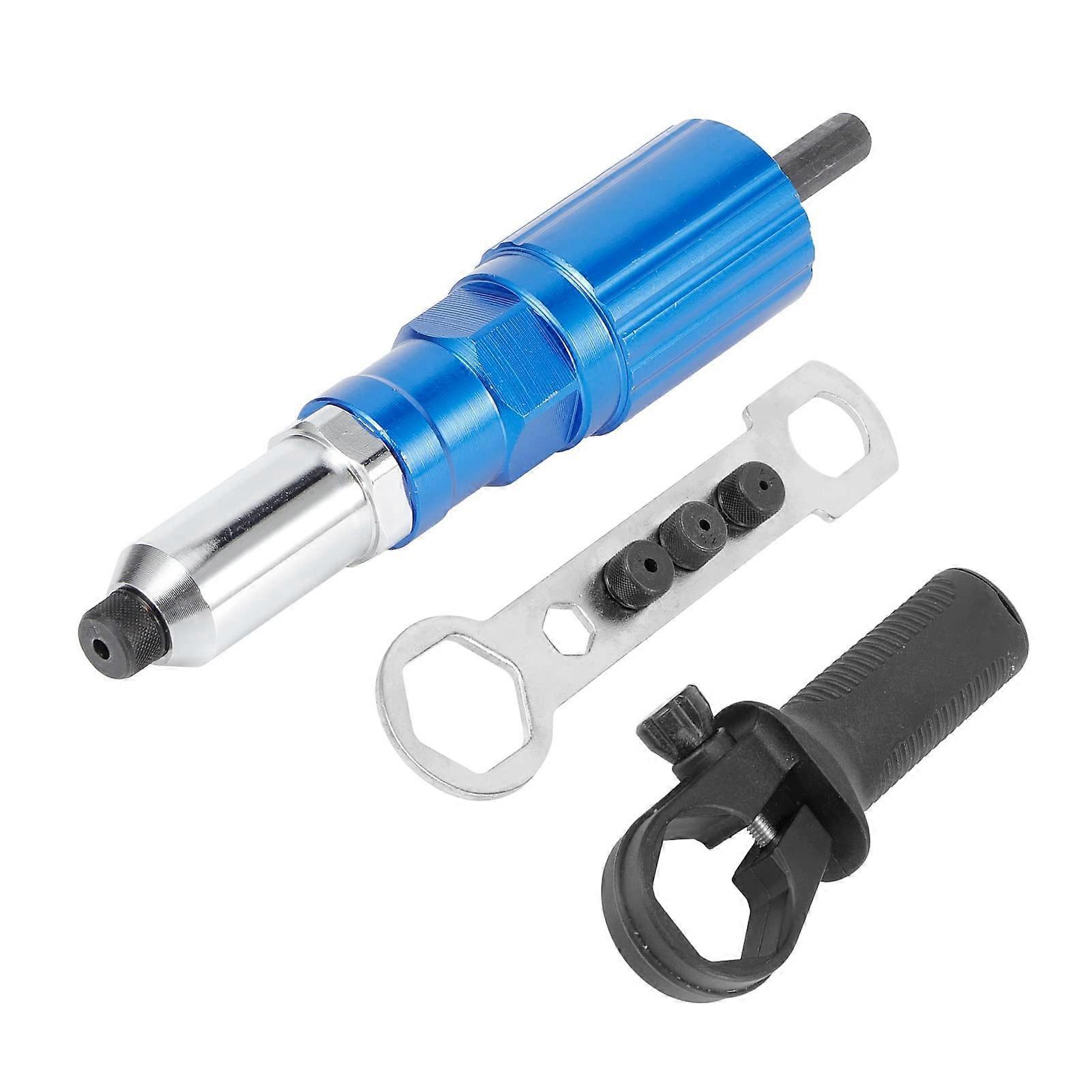 Electric Riveting Machine Conversion Adapter, Drill Attachment for DIY Projects, Fits 2.4 3.2 4.0 4.8 mm Blind Rivets